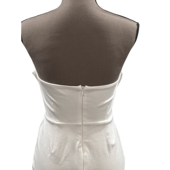 Lulus “Adorable Sultriness” White Strapless Bow Bodycon Midi Dress – Medium - Picture 8 of 11